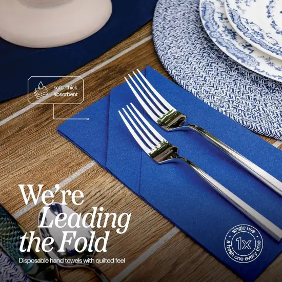 Disposable Dinner Napkins Red Paper, [100 Pack] 17" x 17" 2-Ply Quilted Colored Red Napkins {2}