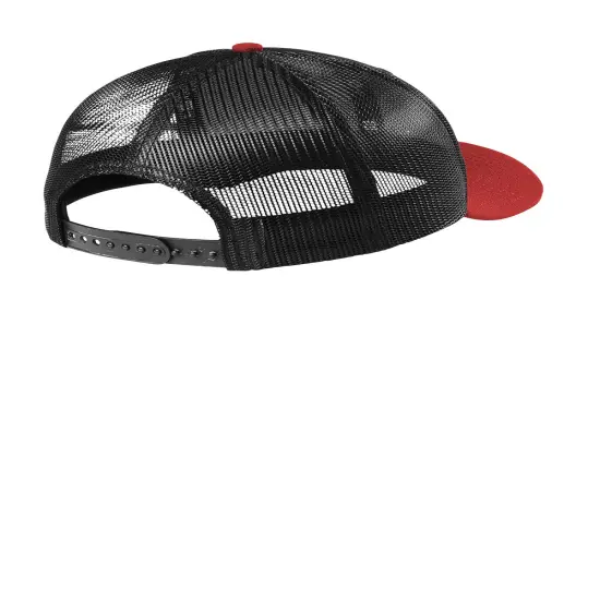 New Era&reg; Snapback Low Profile Trucker Cap Black/Scarlet {2}