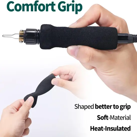 939D-V Wood Burning Kit with Digital Display with 20 Wire Nibs, Detachable Wood Burning Pen, 2 Wood Pieces, Tweezers Used as Wood Burning Tool {5}