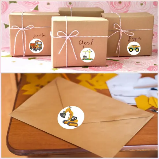 1000 PCS Cartoon Truck Car Stickers Roll for Kids- Round 1.5 Inch 16 Styles Cars Kindergarten Teacher Stickers Kids Birthday Party School Reward Giveaways {5}