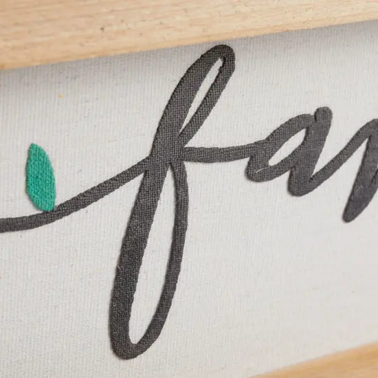 Wooden Family Sign 17" x 6", Rustic Hanging Farmhouse Wall Decor for Home Brown {7}