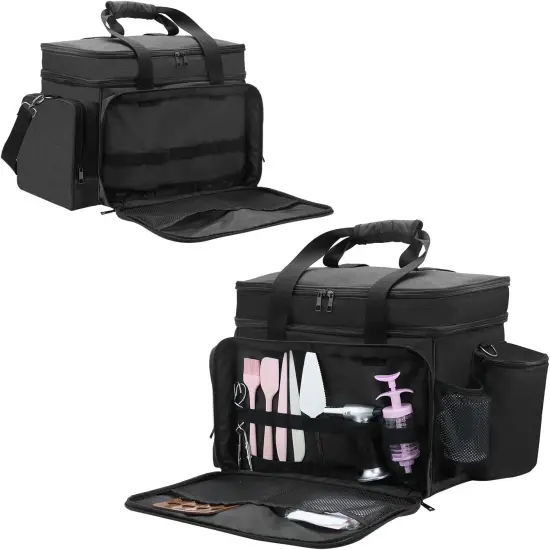 Baking Supplies Storage Bag for Bakers/Pastry Chefs, Cake Decorating Tool Caddy,Suitable for Cake Decorating,Baking Pan,Baking Mat,Muffin Liners,Black {4}