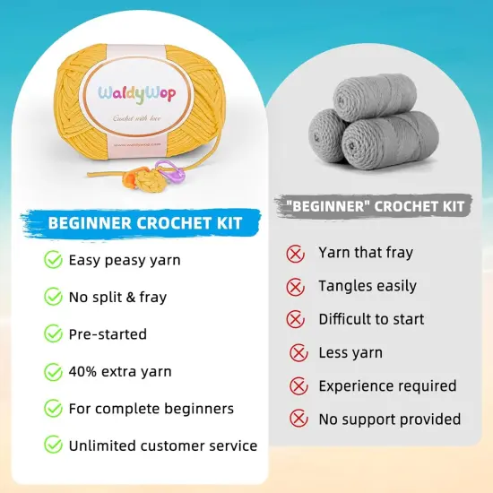 Crochet Kit for Beginners Adults: Cute Crab Animal Crochet Kit with Supplies &ndash; Includes Extra Yarn, Hook & Needles, Detailed Video & Instructions &ndash; Holiday Birthday Gift for Women Girls {5}