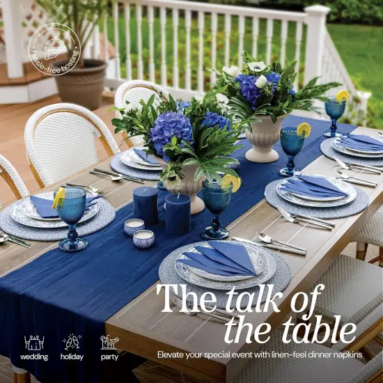 Disposable Dinner Napkins Red Paper, [100 Pack] 17" x 17" 2-Ply Quilted Colored Red Napkins {4}