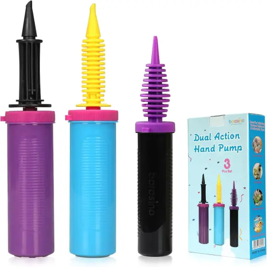 Balloon Pump, 3-Pack Can inflate Balloons in Both Directions Balloon Pump Hand, Fits160 260 Magic Foil Round Balloons {1}