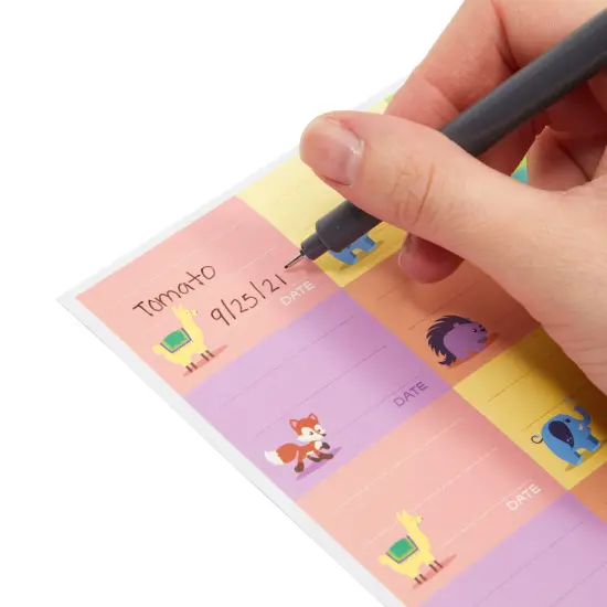 500-Pack Self-Adhesive Baby Bottle Labels for Daycare, Writable Stickers for Baby Food, Breastmilk, 10 Animal Designs (1.5x1 in) Multicolor {4}