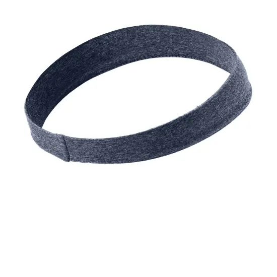 Sport-Tek&reg; Contender Headband Tr Navy Hthr {2}