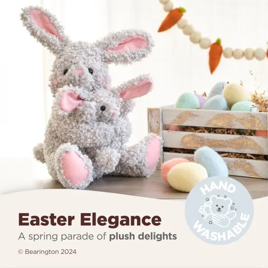 Bearington Bunny Hugs The Bunny Stuffed Animal, 10 Inch Easter Plush Rabbit Stuffed Animal, For Ages 0-14 Pink {3}