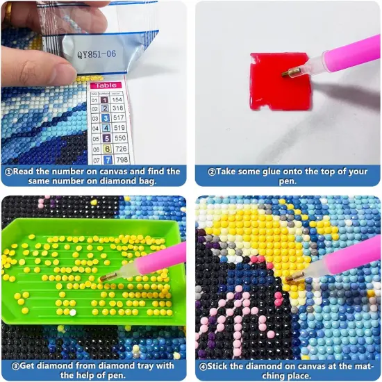 Love Beach Diamond Painting Kits for Adults, 5D DIY Diamond Art Kits for Adults & Beginner, Full Drill Diamond Art Paint with Round Diamonds, DIY Gem Painting Kit for Home Wall Decor 12x16Inch {5}