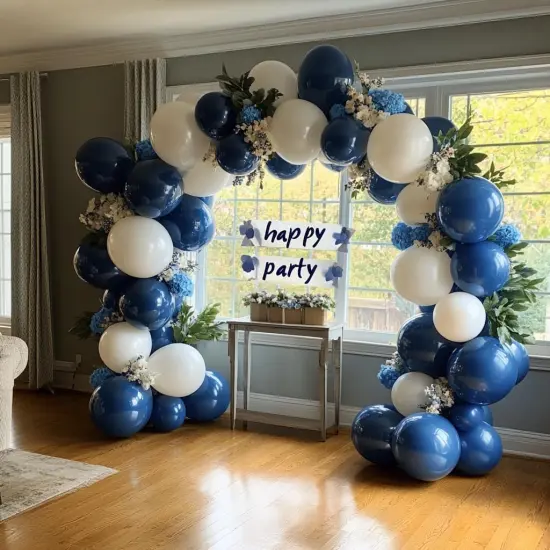 Navy Blue Latex Party Balloons, 100 Pack 12 inch Round Helium Navy Balloons for Wedding Graduation Birthday Party Backdrop Decorations {3}