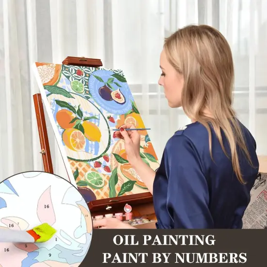 6 Packs Paint by Numbers Kit for Adults,Coffee DIY Acrylic Oil Painting Paint by Numbers Kits on Canvas,Adults Paint by Numbers Kits Drawing Paintwork for Home Decor 9.8x13.8inch {2}