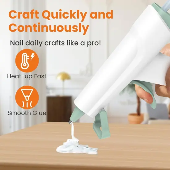 Cordless Hot Glue Gun - Auto Shut-off, 2600mAh Battery, USB-C Rechargeable, Wireless Hot Glue Gun Kit with 20 Mini Glue Sticks, Portable & Rechargeable Cordless Glue Gun for Crafts Arts DIY {2}