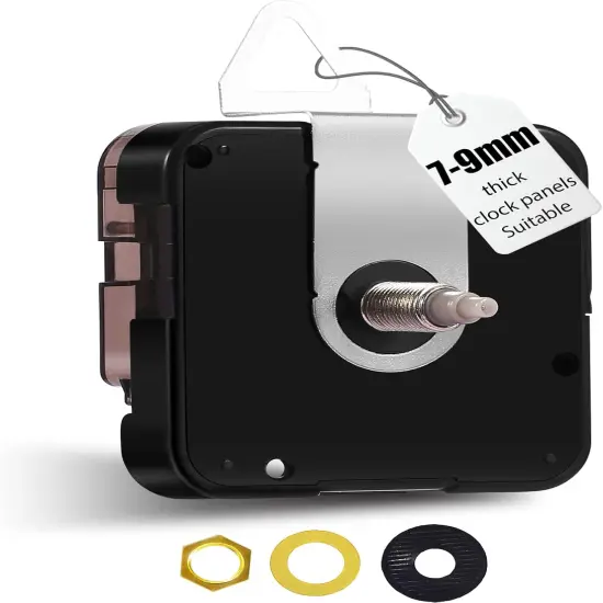 Clock Mechanism, 5/16 inches - 59/64 inches Shaft Length Quartz Wall Clock Motor Replacement, Clock Parts Battery Operated (No Clock Hands) {1}