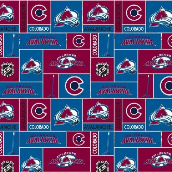 NHL Licensed Colorado Avalanche 840-AVA Cotton Fabric by the Yard {1}