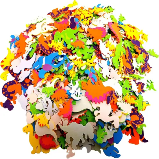 Self Adhesive Craft Stickers, Carnival, Planets, Farm Animals, Princess, Dinosaur Themed Stickers (500 Piece Party Packs) (Dinosaur) {3}