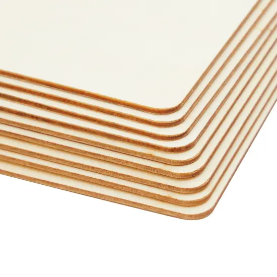 70 Pack Unfinished Wood Squares for Crafts, Wood Burning, Engraving (3 Sizes, 2", 3", 4") Brown {5}