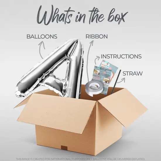 Letter Balloons - WILL YOU BE MY BOYFRIEND 16" Inch Alphabet Letters Foil Mylar Balloon Valentines Day Banner (Silver) {5}