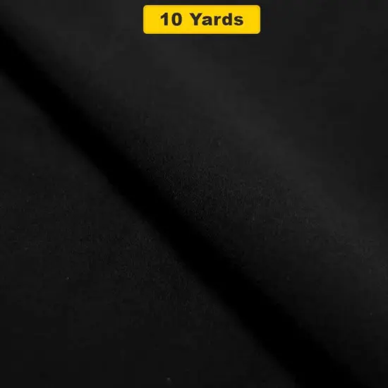 Brushed Tricot Soft and Durable Athletic Fabric Black {1}