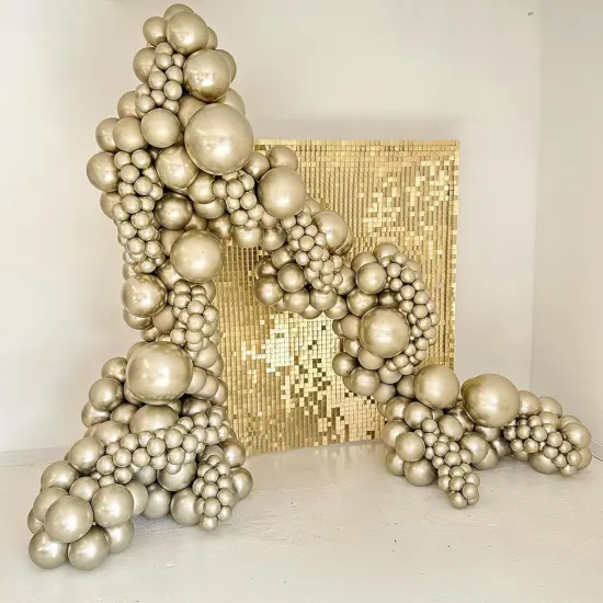 30Pcs Champagne Gold Metallic Party Balloons Golden Helium Latex Balloon {4}