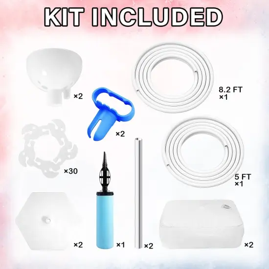 Balloon Arch Stand Kit with Base 8.2 Feet and 5 Feet Free Bending Shape Half Arch Balloon Stand Balloon Arch Frame for Birthday Baby Shower Wedding Graduation Party Decorations {2}