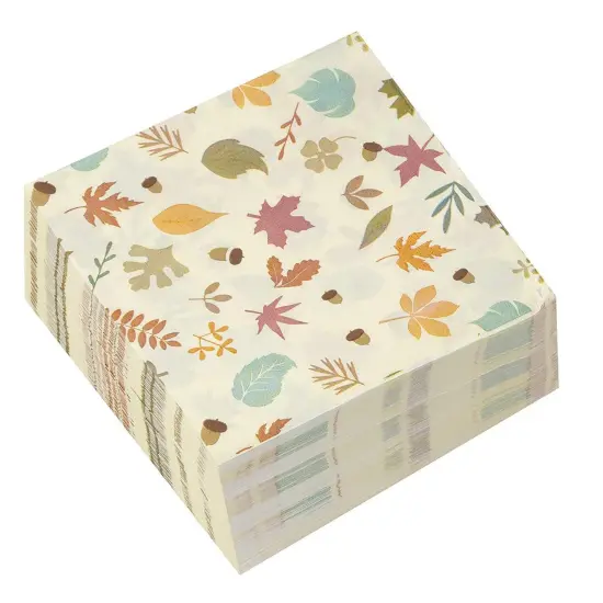 Thanksgiving Party Decorations, Leaf Napkins (6.5 x 6.5 In, 150 Pack) Brown {7}