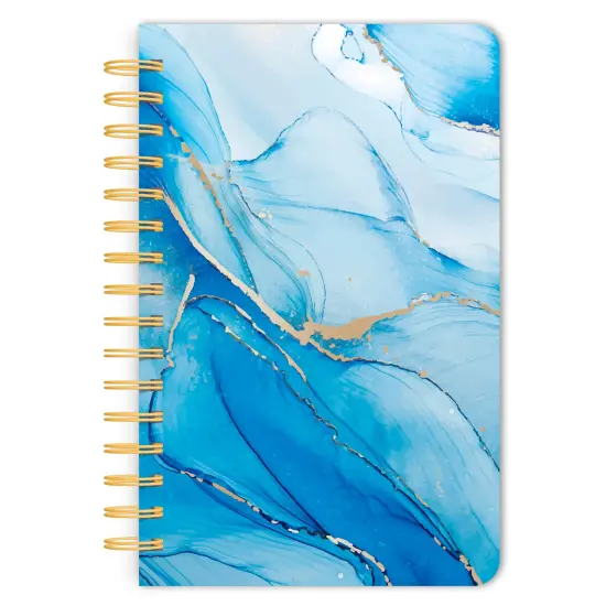 Crackled Blush | 5.25x8.25 Inch Compact Wire Journal | Non-Dated | Foil Stamped Cover {1}