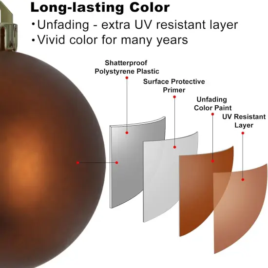 Bronze 1.6" Small Christmas Balls Christmas {3}