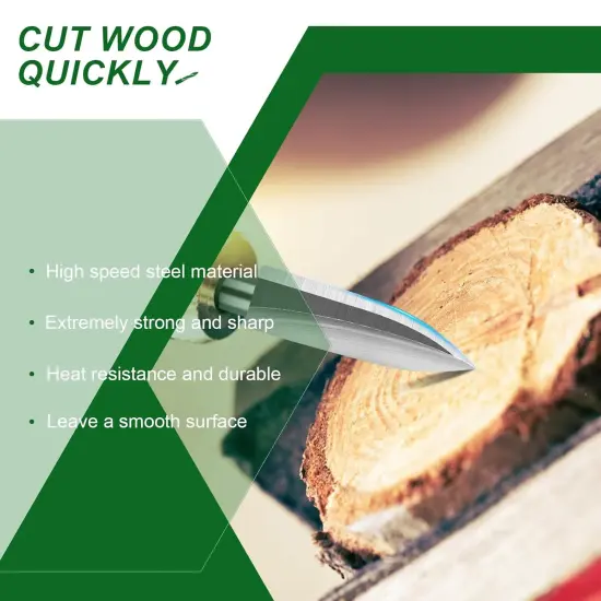 Wood Carving Bits, 1/8&rdquo; HSS Rotate Tool Engraving Drill Bit Set, DIY Wood Carving Bits Crafts Grinding, Woodworking Rotary Tools Shank Universal Fitment {3}