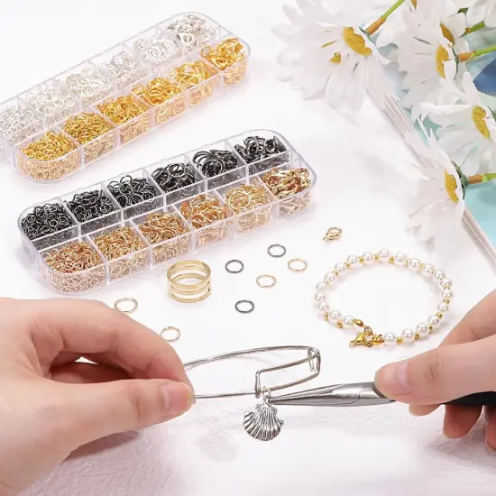 Jump Rings for Jewelry Making 2143pcs Open Jump Rings and Lobster Clasps Necklace Bracelet Jewelry Repair Kit with Pliers Tweezers Jump Ring Opener {4}