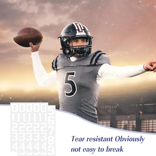 8 Sheets 1-10 Number Stickers for Helmets, Baseball, Softball, Hockey, Football, Lacrosse - Self-Adhesive Vinyl Numbers for Batting {3}