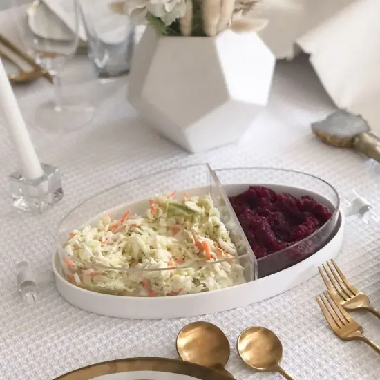 Lucite Oval 2-Piece Dish {3}