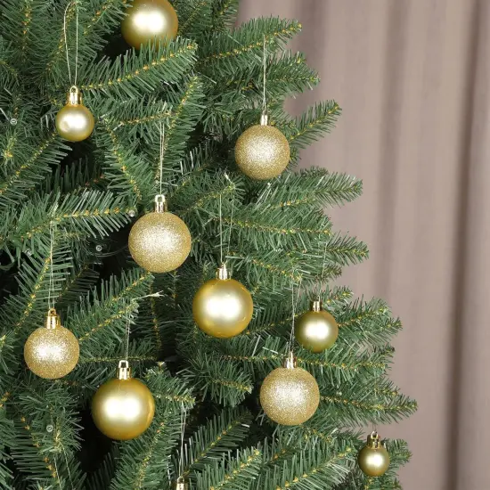 44Pcs Christmas Ball Gold Christmas Ornaments Set for Garden, Backyard, Holiday, Wedding, Party Decorations Shatterproof Christmas Decorations Ornaments Bulk Balls (10pcs 2&rdquo;, 14pcs 1.57&rdquo;, 20pcs 1.18&rdquo;) {2}