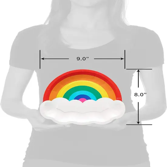 Rainbow Party Supplies, Dinner Plates (36-Count) {2}
