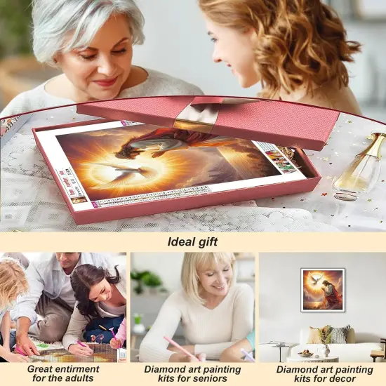 Jesus Diamond Painting Kits for Adults, 5D DIY Diamond Art Kits for Beginners, Full Drill Diamond Painting Kits for Home Wall Decor, 12x12 Inch {4}