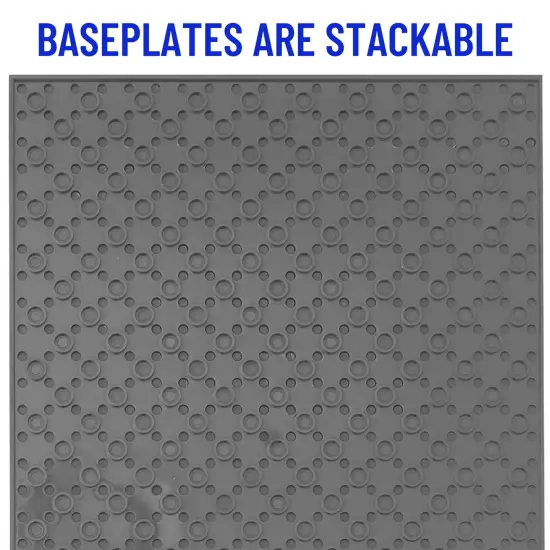 Strictly Briks 6 Pack Classic Baseplates 10x10 in, Stackable Building Plates with 32 x 32 Studs, Mats, Bases, Boards, Sheets 100% Compatible with All Major Brands, Nature Colors, Ages 3-14 Multicolor {3}