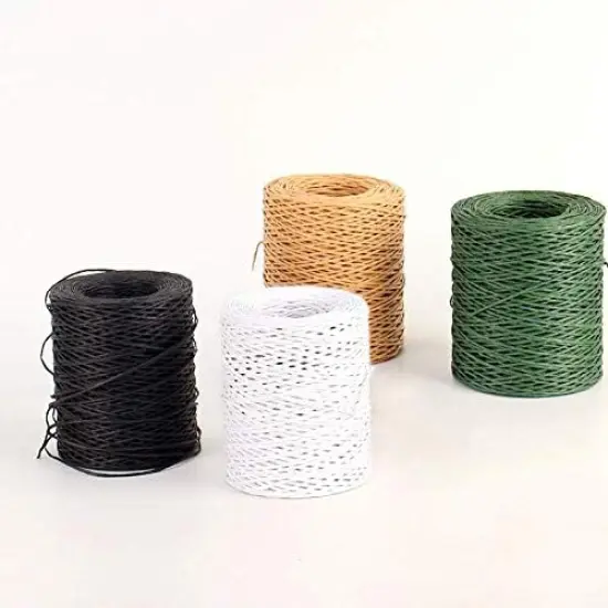 656 Feet Floral Wire,2mm Floral Bind Wire Wrap Twine,Paper Covered Wire Rustic Vine Wire for Floral Arrangements, Flower Crowns, Grapevine Wreath Making, Wedding Decorating, DIY Projects(Black) {4}