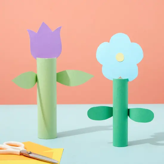 50 Pack Empty Toilet Paper Rolls for Crafts, 2 Sizes Cardboard Tubes (1.2x6 & 1.7x7.5 inch), Bulk White Craft Cylinders for DIY Projects, Arts Classroom Activity, Thick Paper Towel Cores {6}