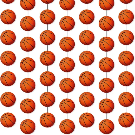 8 Pcs Sports Party Banners Sports Theme Party Hanging Decorations Sports Paper Garland for Boys Kids Teens Sports Birthday Party Baby Shower Home Classroom Supplies Decor (Basketball) {1}