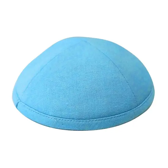 Kippah Teal Deluxe Linen {1}