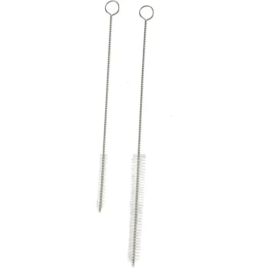 8-Pack Drink Straw Cleaner Brushes, Stainless Steel with Long Design for Cleaning Water Bottles, Boba, and Smoothie Drinking Straws, 2 Sizes Silver {3}