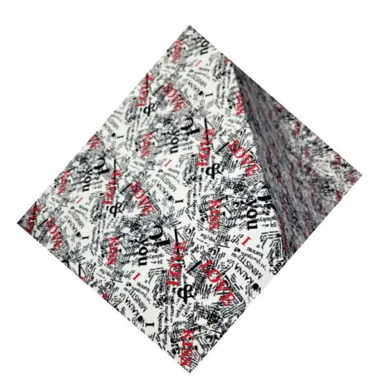 60" Width Rayon Jersey Spandex Knit Fabric Newspaper Love Kiss Print {3}