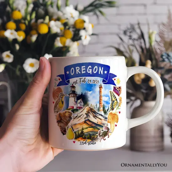 Artistic Oregon State Themes and Landmarks Mug {2}