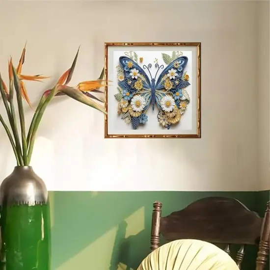 Butterfly Diamond Art Kits for Adults: Stitch Diamond Painting Butterfly for Beginners Special Shaped Animal Butterfly Diamond Art Kits 30 x 30cm, 9.8 x 9.8 inch {3}