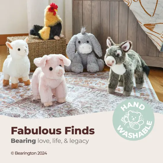 Bearington Pedro Plush Donkey Stuffed Animal, 12 Inches, For Ages 3-14 Grey {3}