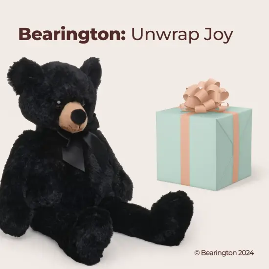 Bearington Scout Plush Stuffed Animal Black Bear Teddy, 16" {5}