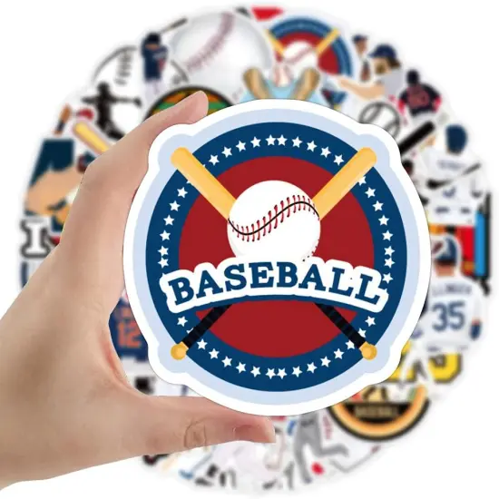 100 Pcs Baseball Stickers | Design for Laptop, Notebooks, Skateboards, Waterbottles | Waterproof Vinyl Stickers {3}