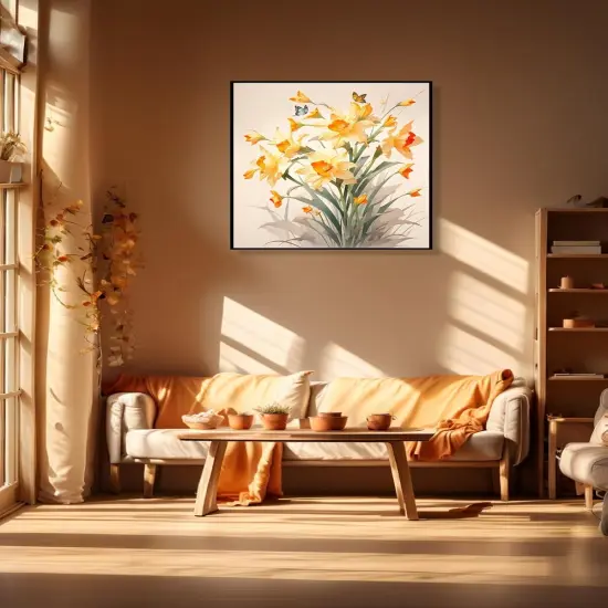 Paint by Numbers Kit for Adults Beginner, DIY Acrylic Painting Art on Canvas (16x20 Inch, No Frame, Flower and Butterflies) {2}