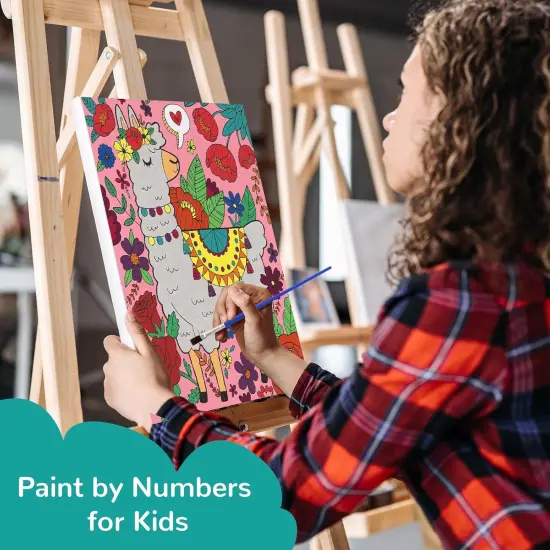 3 Pack Kids Paint by Numbers Kit, Pre-Drawn Canvas Painting, Includes 8x10 inch Framed Canvas with 18 Acrylic Paints, 5 Brushes, Perfect Creative Gifts & Arts and Crafts for Kids {5}