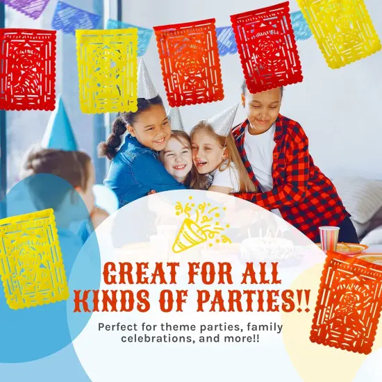 Encanto Paper Banner Set, Papel Picado Mexicano (PAPER 4-pack; 50-ft total) | Mexican Party Decorations with Movie Scenes & Character Doors | Encanto Party Decorations, Cinco de Mayo Decor {3}