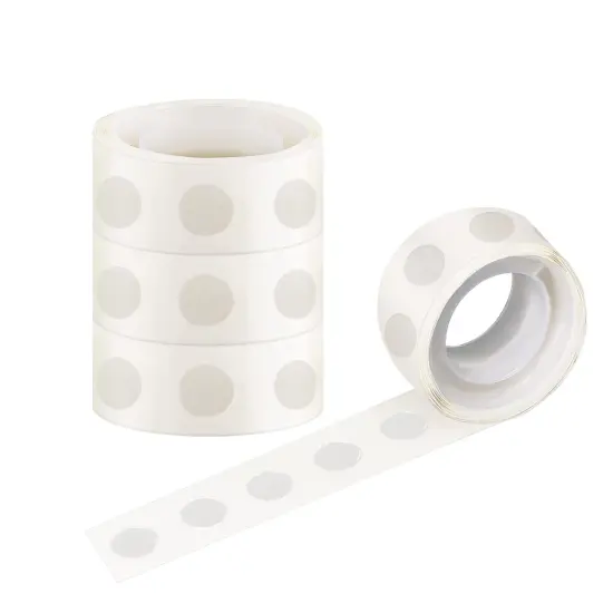 Glue Points Dots Double Sided, 400 Pcs 12mm/0.47" 4 Rolls Poster Putty Adhesive Clear Balloons Tape Removable Non Trace Stickers {1}